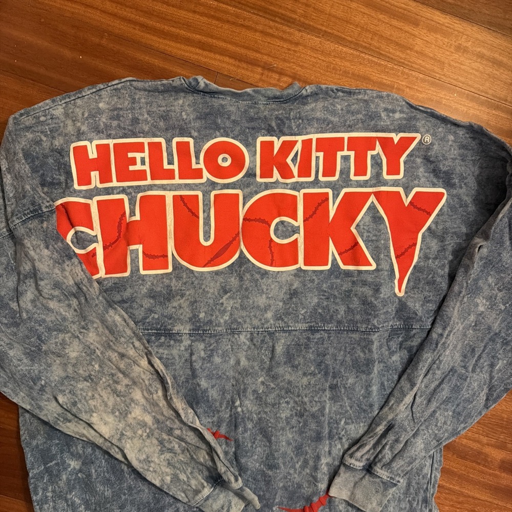 Universal Studios Hello Kitty Bride Of Chucky Spirit Jersey Acid Wash Small SM - Picture 9 of 9